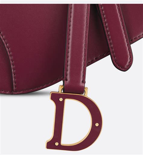 Mini Saddle Bag with Strap Deep Fuchsia Smooth Calfskin 